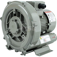 Regenerative Air Blowers; Inlet Size: 1.25″; Outlet Size: 1.25″; Horse Power: 0.67; Amperage Rating: 2.5000; Cubic Feet Per Minute: 63 SCFM; Height (Inch): 13; Width (Decimal Inch): 13; Maximum Working Water Pressure: 67.00; Maximum Vacuum Water Pressure: