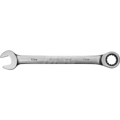 Combination Wrench: Vanadium Steel, Matte Satin Chrome-Plated