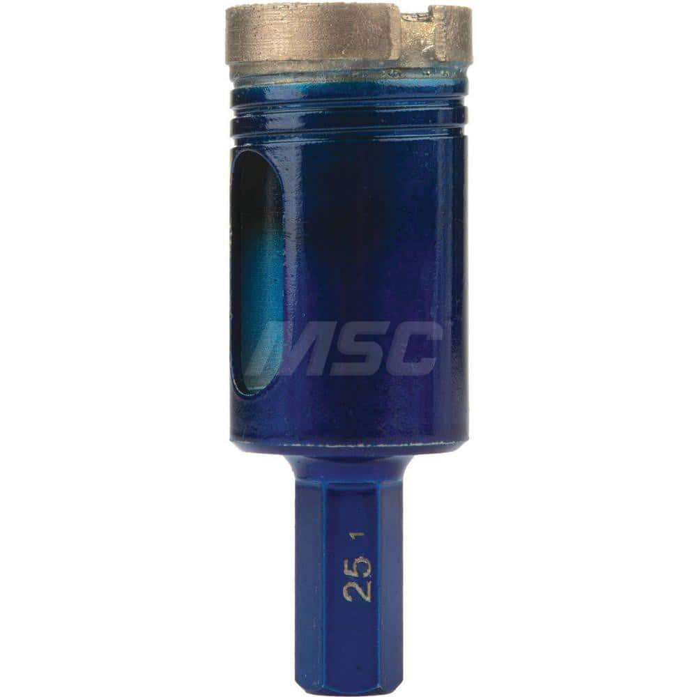 Tile & Glass Drill Bits; Drill Bit Size (Decimal Inch): 1 in; Shank Diameter (Inch): 3.0000; Drill Bit Cutting Shape: Round; Shank Type: Hex Shank; Through Coolant: None; Cutting Direction: Right Hand; Drill Bit Size (Inch): 1 in; Drill Bit Material: Poly