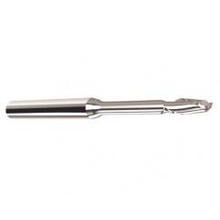 3/16" Dia. - .200 LOC - 2-1/2" OAL - 2 FL Carbide End Mill with .500 Reach - Uncoated - Top Tool & Supply