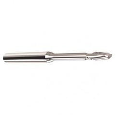 1/8" Dia. - 1/8" LOC - 3" OAL - .015 C/R  2 FL Carbide End Mill with 2.00 Reach - Uncoated - Top Tool & Supply