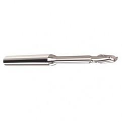 .075 Dia. - .113 LOC - 2" OAL - .005 C/R  2 FL Carbide End Mill with 1/4 Reach - Uncoated - Top Tool & Supply