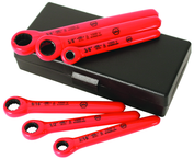 Insulated 6 Piece Inch Ratchet Wrench Set 3/8; 7/16; 1/2; 9/16; 5/8; 3/4 in Storage Case - Top Tool & Supply