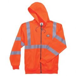 8392 L ORG ZIPPER HOODED SWEATSHIRT - Top Tool & Supply