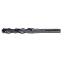 1/2 RHS / RHC HSS 118 Degree Radial Point 1/2 Reduced Shank Silver & Deming Drill - Steam Oxide - Exact Industrial Supply