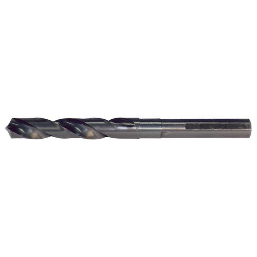 21/32 RHS / RHC HSS 118 Degree Radial Point 1/2 Reduced Shank Silver & Deming Drill - Steam Oxide - Exact Industrial Supply