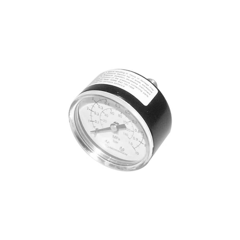 FRL Accessories; Accessory Type: Pressure Gauge; Material: Stainless Steel; Maximum Working Pressure: 145.000; Port Size: 1/4 in; Port Size: 1/4 in