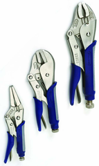 3 Piece - Asst Jaw Cushion Grip Locking Plier Set - Top Tool & Supply