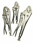3 Piece - Curved Jaw Locking Plier Set - Top Tool & Supply