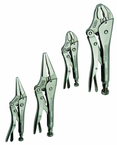 4 Piece - Curved & Straight Jaw Locking Plier Set - Top Tool & Supply