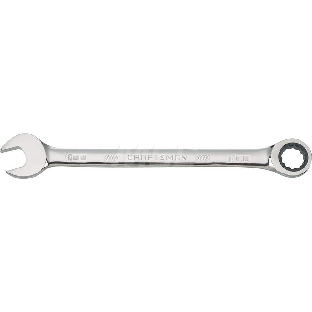 Combination Wrench: Steel, Polished Chrome-Plated