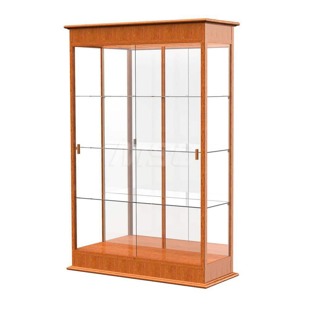 Bookcases; Color: Cherry Oak; Number of Shelves: 3; Width (Decimal Inch): 48.0000; Depth (Inch): 18; Material: Oak; Material: Oak