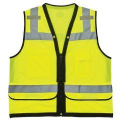 8253HDZ 4/5XL LIME SURVEYORS VEST - Top Tool & Supply