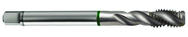 M14x1.0 6H 3-Flute Cobalt Green Ring Semi-Bottoming 40 degree Spiral Flute Tap-Bright - Top Tool & Supply