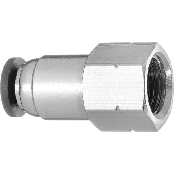 Value Collection - 1/2" OD, NPT Female, Nylon Push-to-Connect Female Connector - 150 Max psi, Black - Top Tool & Supply