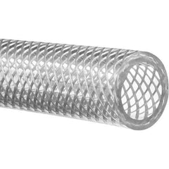 Value Collection - 1" ID x 1-1/4" OD, 10' Long, PVC Reinforced (FDA) Tube - Clear, 120 Max psi, -50 to 150°F - Top Tool & Supply