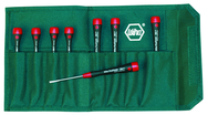 8 Piece - Precision Slotted Screwdriver Set - #26093 - Includes: .8 - 4.0mm PicoFinish - Canvas Pouch - Top Tool & Supply