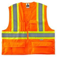 8235ZX 2/3XL ORG 2-TONE X-BACK VEST - Top Tool & Supply