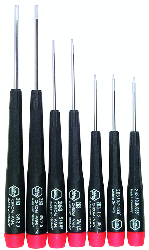 7 Piece - .71mm - 3mm - Precision Hex Screwdriver Metric Set - Top Tool & Supply