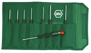 8 Piece - .028 - 1/8" - Precision Hex Inch Screwdriver Set In Canvas Pouch - Top Tool & Supply