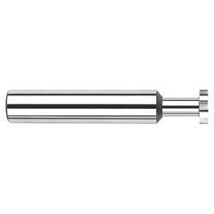 0.0780″ (5/64″) Cutter Diameter × 0.0250″ Width × 0.1180″ Neck Length Carbide Square Standard Keyseat Cutter, 4 Flutes - Exact Industrial Supply