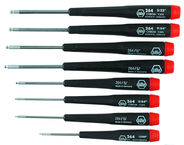 8 Piece - .050 - 5/32" - Precision Ball End Hex Inch Screwdriver Set - Top Tool & Supply