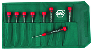 8 Piece - T1; T2; T3; T4; T5; T6; T7; T8 x 40mm - PicoFinish Precision Torx Screwdriver Set in Canvas Pouch - Top Tool & Supply