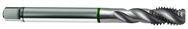 M10x1.0 6H 3-Flute Cobalt Green Ring Full Bottom 40 degree Spiral Flute Tap-Bright - Top Tool & Supply