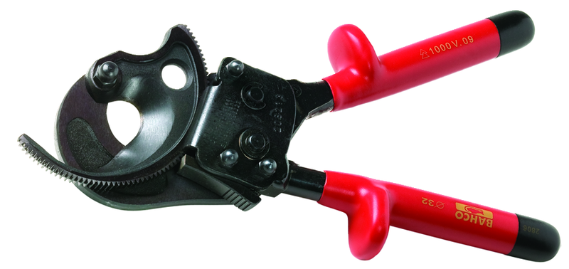 1000V Insulated Ratchet Action Cable Cutter - 52mm Cap - Top Tool & Supply