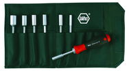 8 Piece - Drive-Loc VI Interchangeable Set Nut Wiha Driver Inch - #28196 - Includes: 3/16; 1/4; 5/16; 11/32; 3/8; 7/16 and 1/2" - Canvas Pouch - Top Tool & Supply