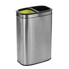 Alpine Industries - Trash Cans & Recycling Containers; Type: Trash Can ; Container Shape: Round ; Container Size: 40 L ; Container Graphics: None ; Color: Stainless Steel Brushed ; Finish: Smooth - Exact Industrial Supply