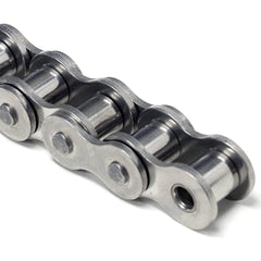 Shuster - 35SS-1RIVX10, 3/5" Pitch, ANSI 35SS, Stainless Steel Roller Chain - Exact Industrial Supply