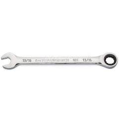 GEARWRENCH - Combination Wrenches; Type: Combination Wrench ; Tool Type: Ratcheting ; Size (Inch): 13/16 ; Number of Points: 12 ; Finish/Coating: Full Polish Chrome ; Material: Alloy Steel - Exact Industrial Supply