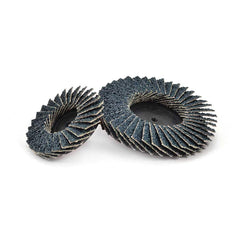 Superior Abrasives - Flap Discs; Abrasive Type: Coated ; Flap Disc Type: Compact ; Disc Diameter (Inch): 3 ; Abrasive Material: Zirconia Alumina ; Grit: 120 ; Attaching System: Mini Flap Disc Type R - Exact Industrial Supply