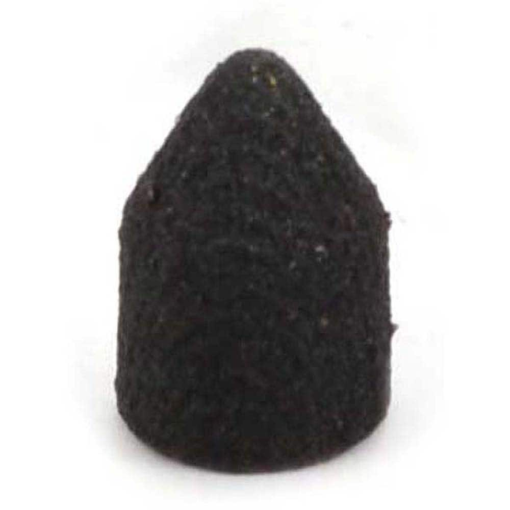 Superior Abrasives - Cones & Plugs; Maximum Diameter (Inch): 9/32 ; Abrasive Material: Aluminum Oxide ; Grit: 280 ; Wheel Type Number Code: 17 ; Arbor Hole Thread Size: 1/2 ; Shape: Cone - Exact Industrial Supply