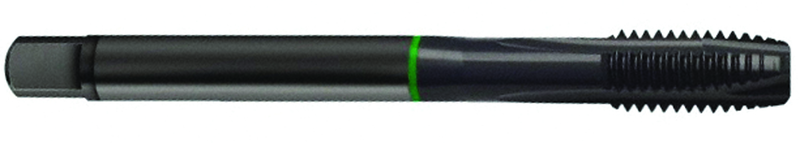 5/8-18 Dia. - 2B - 3 FL - Cobalt Plug Green Ring Tap - Blk-Ox FORM-B DIN 374 - Top Tool & Supply