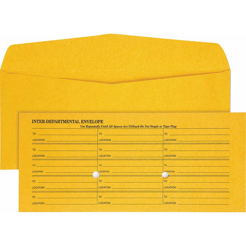 Quality Park - Mailers, Sheets & Envelopes; Type: Inter-Department Envelopes ; Style: Fold Flap ; Width (Inch): 10-3/8 ; Length (Inch): 4-1/2 ; Box Quantity: 500 ; Size: 4.5 x 10.38 - Exact Industrial Supply