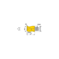 Corner Radius End Mill Head: 3 Flutes S10, TiAlN Coated, Series VEE