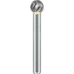 SGS Pro - SD-3, 3/8" Cut Diam, 1/4" Shank Length, NG6, Tungsten Carbide Ball Burr - Exact Industrial Supply