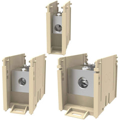 Burndy - Power Distribution Blocks; Amperage: 760 ; Number of Poles: 1 ; Number of Primary Connections: 2 ; Number of Secondary Connections: 2 ; Voltage: 600 ; Primary Wire Range: 4 AWG-500 kcmil - Exact Industrial Supply