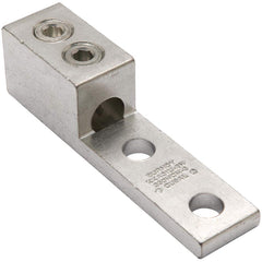 Burndy - Ring Terminals; Terminal Type: Rectangle ; Insulation Type: NonInsulated ; Connection Type: Lug ; Compatible Wire Size (AWG): 6 (Strand) ; Compatible Wire Size (kcmil): 350 ; Stud Size (Inch): 1/2 - Exact Industrial Supply