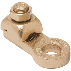 Burndy - Ring Terminals; Terminal Type: Rectangle ; Insulation Type: NonInsulated ; Connection Type: Lug ; Compatible Wire Size (kcmil): 400-500 ; Stud Size (Inch): 3/4 ; Color: Copper - Exact Industrial Supply