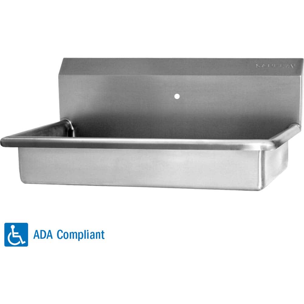 SANI-LAV - Sinks; Type: Wall Mounted Wash Sink ; Outside Length: 30 (Inch); Outside Width: 20 (Inch); Outside Height: 15-1/2 (Inch); Inside Length: 27 (Inch); Inside Width: 16-1/2 (Inch) - Exact Industrial Supply