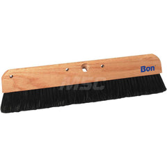 Push Broom: 36″ Wide, Polypropylene Bristle 3-1/4″ Bristle Length, Wood Block, Threaded Handle Connection