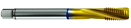 M12x1.75 6H 3-Flute Cobalt Blue Ring Semi-Bottoming 15 degree Spiral Flute Tap-TiN - Top Tool & Supply