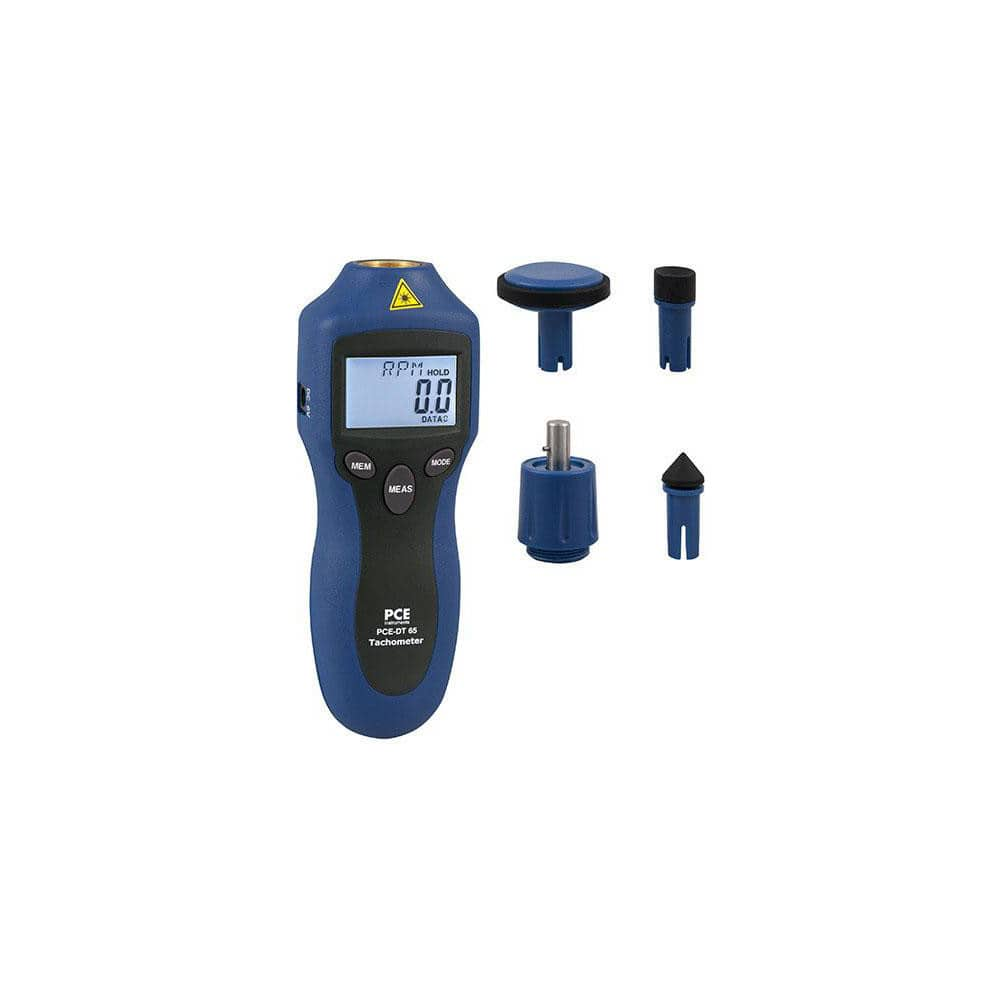 Tachometers; Tachometer Type: Digital Display; Rotary Adapter; Contact; Minimum Measurement (RPM): 2 rpm; Maximum Measurement (RPM): 99999 rpm; Minimum Target Distance: 50 mm; Maximum Target Distance: 500 mm; Accuracy (%): 0.05%; Minimum Resolution (RPM):