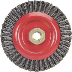 Norton - 5" OD, 5/8-11 Arbor Hole, Stringer Bead Carbon Wheel Brush - Top Tool & Supply