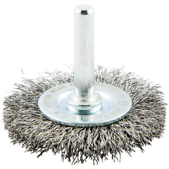 Norton - 2" OD, Crimped Carbon Wheel Brush - Top Tool & Supply