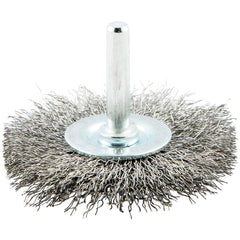 Norton - 2-1/2" OD, Crimped Carbon Wheel Brush - Top Tool & Supply