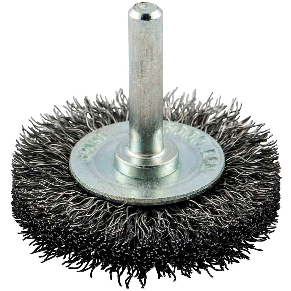 Norton - 2" OD, Crimped Carbon Wheel Brush - Top Tool & Supply